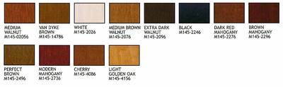 Stain Colors for Wooden Finishes
